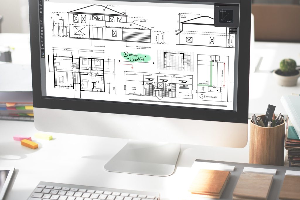 Blueprint Architect Construction Project Sketch Concept